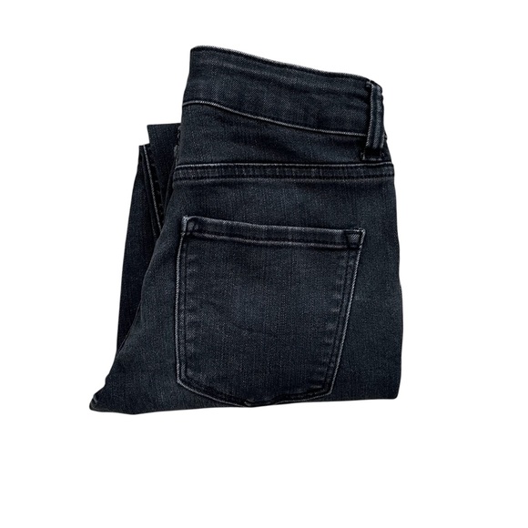 J Brand Washed Black Cropped Skinny Jeans Raw Frayed Ankle Chew Hem Size 25 - Picture 14 of 15